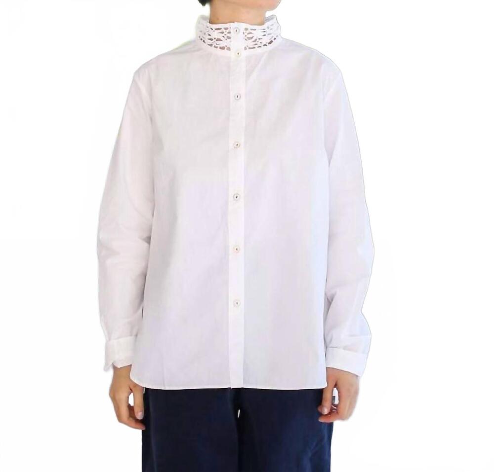 NEW HANNOH WESSEL cleo long sleeve shirt in white